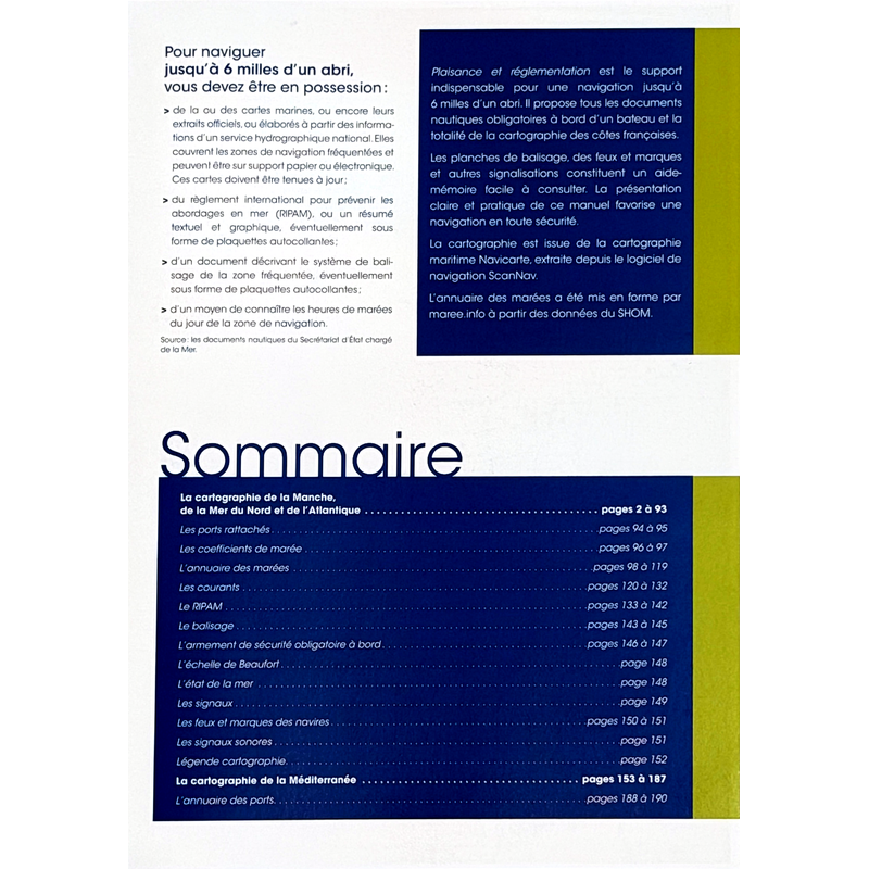 Sommaire du guide Plaisance & Réglementation 2027 : cartographie, marées, RIPAM, balisage